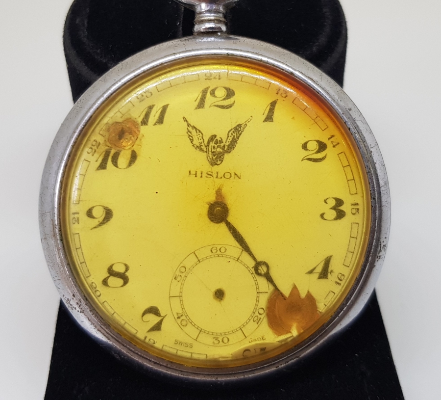 HISLON MARKA KURMALI ANTİKA CEP SAATİ