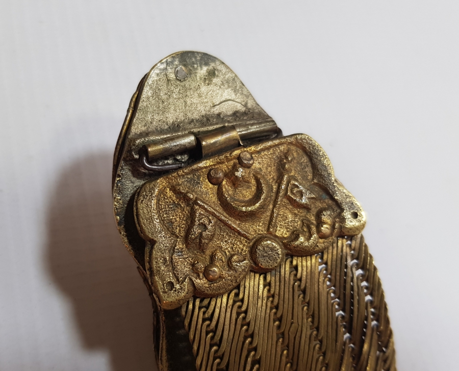 MEŞRUTİYET SANCAKLI VE AY YILDIZLI TRABZON İŞİ HASIR ÖRME GELİN KEMERİ