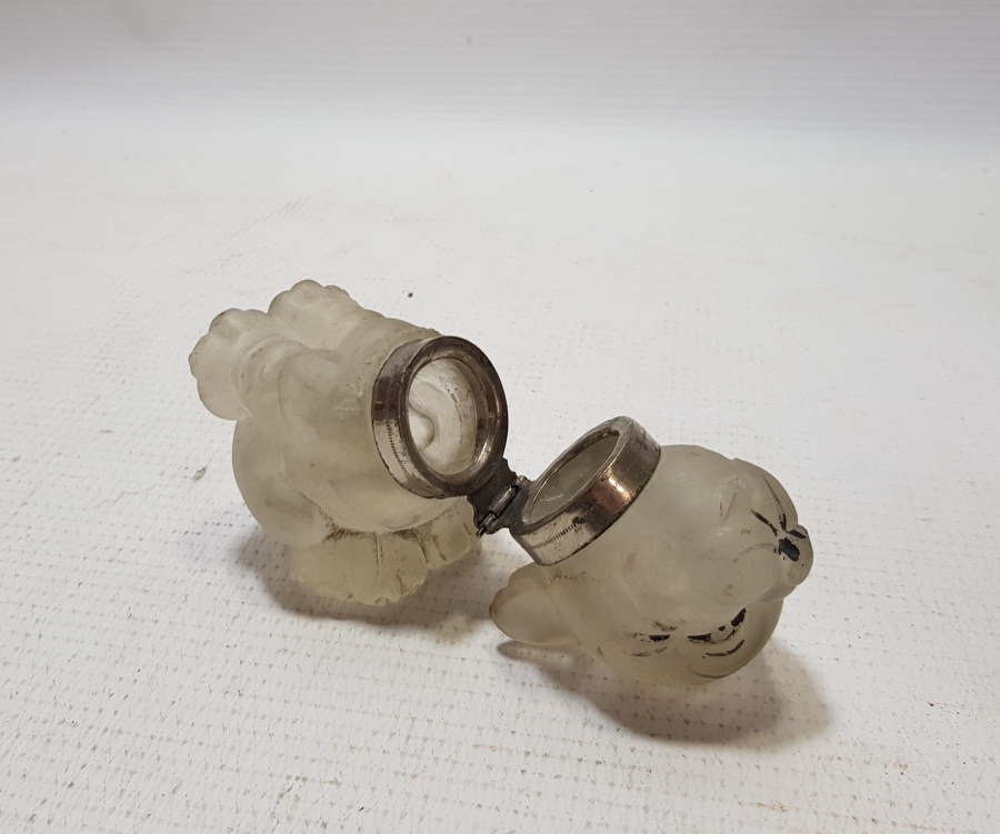 OSMANLI DÖNEMİ KÖPEK FORMLU CAM HOKKA