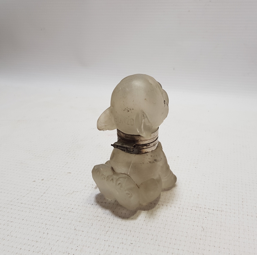 OSMANLI DÖNEMİ KÖPEK FORMLU CAM HOKKA