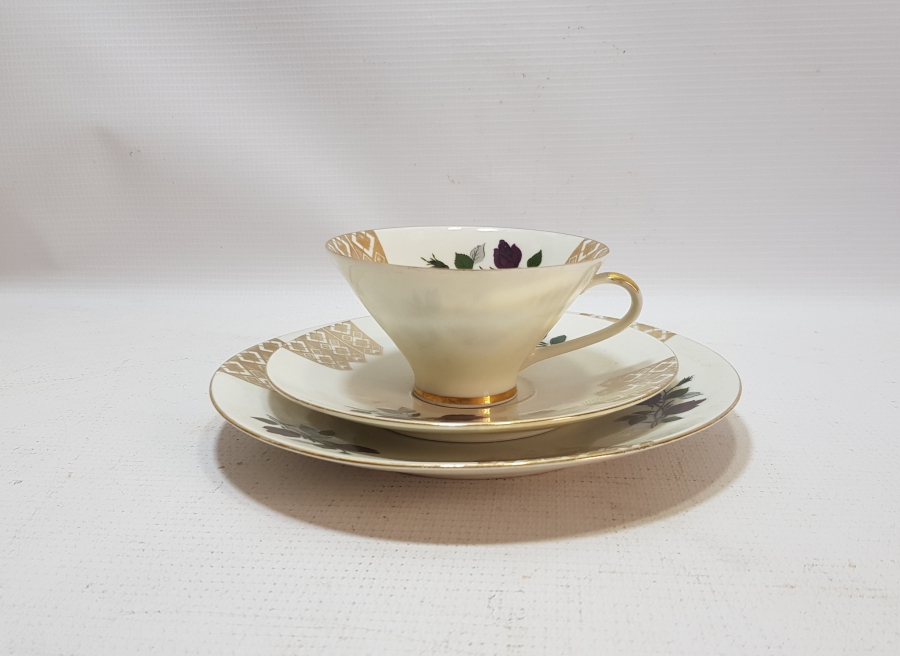 ALTIN VARAKLI BAVARIA TRİO ÇAY TAKIMI