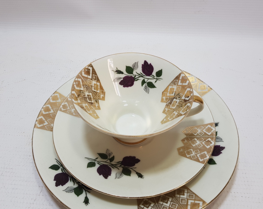 ALTIN VARAKLI BAVARIA TRİO ÇAY TAKIMI