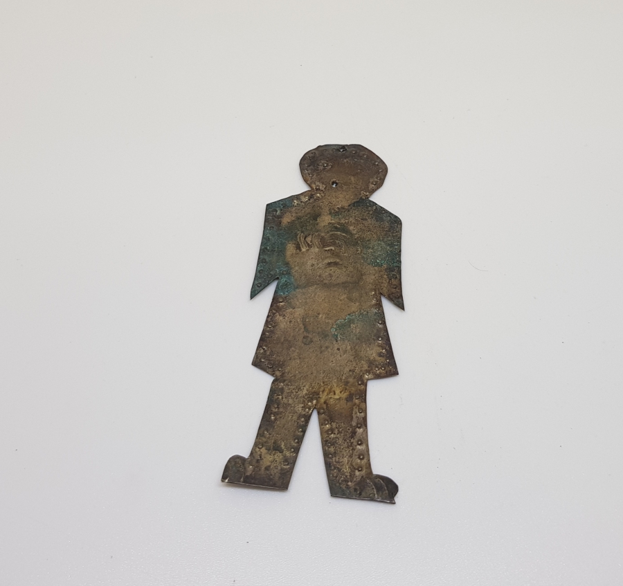 OSMANLI DÖNEMİ KADIN FORMLU GÜMÜŞ İKONA ADAKLIĞI