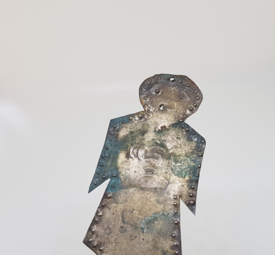 OSMANLI DÖNEMİ KADIN FORMLU GÜMÜŞ İKONA ADAKLIĞI