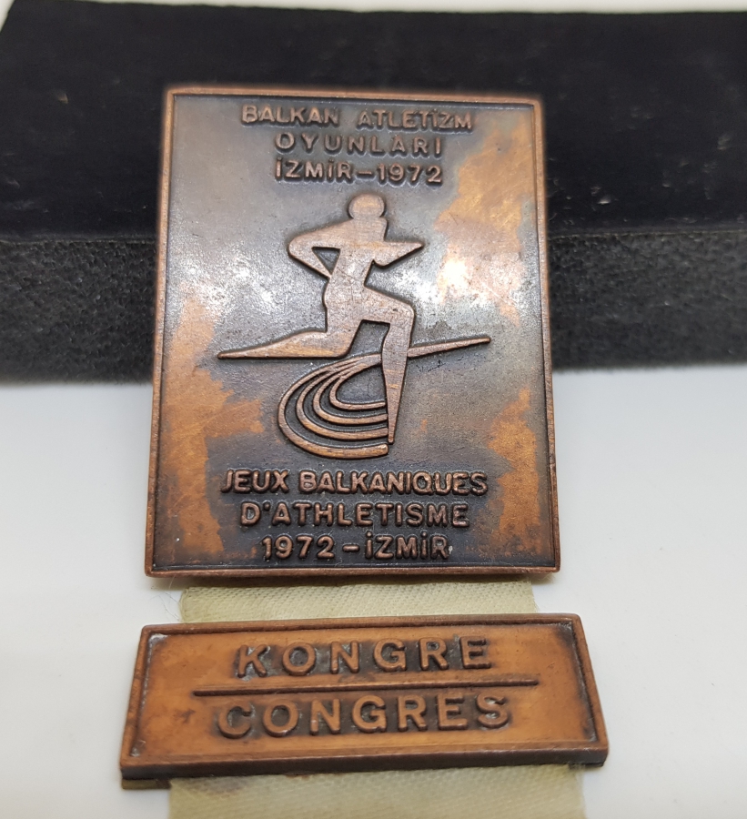 1972 İZMİR BALKAN ATLETİZM OYUNLARI MADALYA ROZET