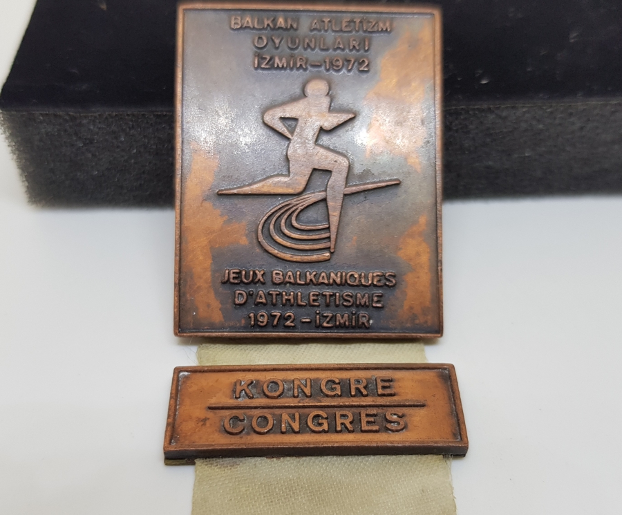 1972 İZMİR BALKAN ATLETİZM OYUNLARI MADALYA ROZET