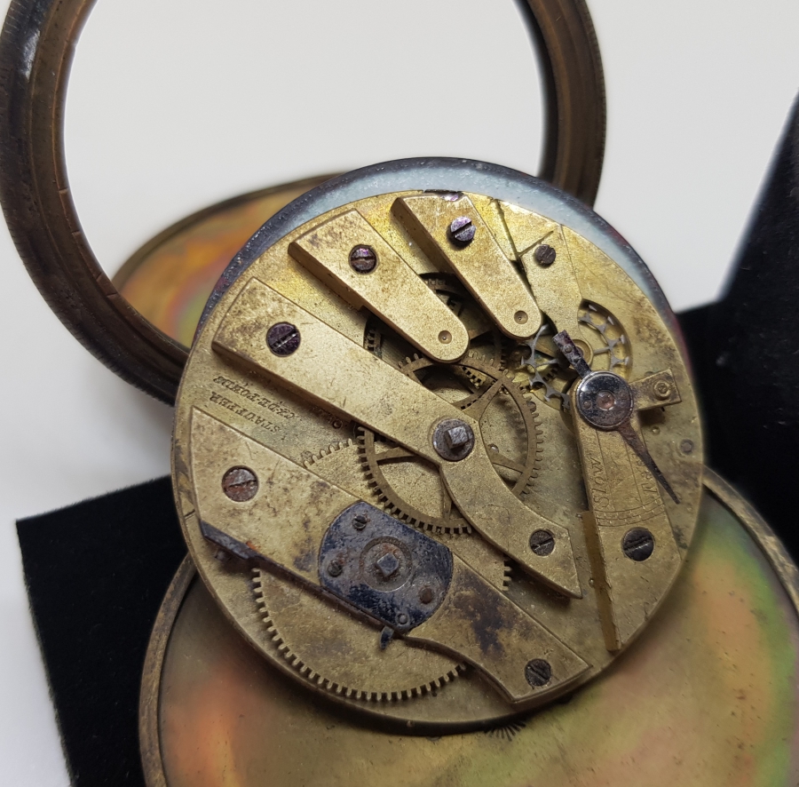 OSMANLI DÖNEMİ DEVLET ARMALI CEP SAATİ KASASI VE MEKANİZMASI