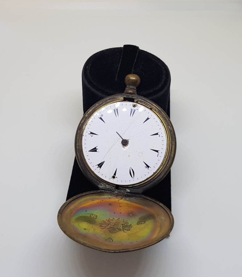 OSMANLI DÖNEMİ DEVLET ARMALI CEP SAATİ KASASI VE MEKANİZMASI