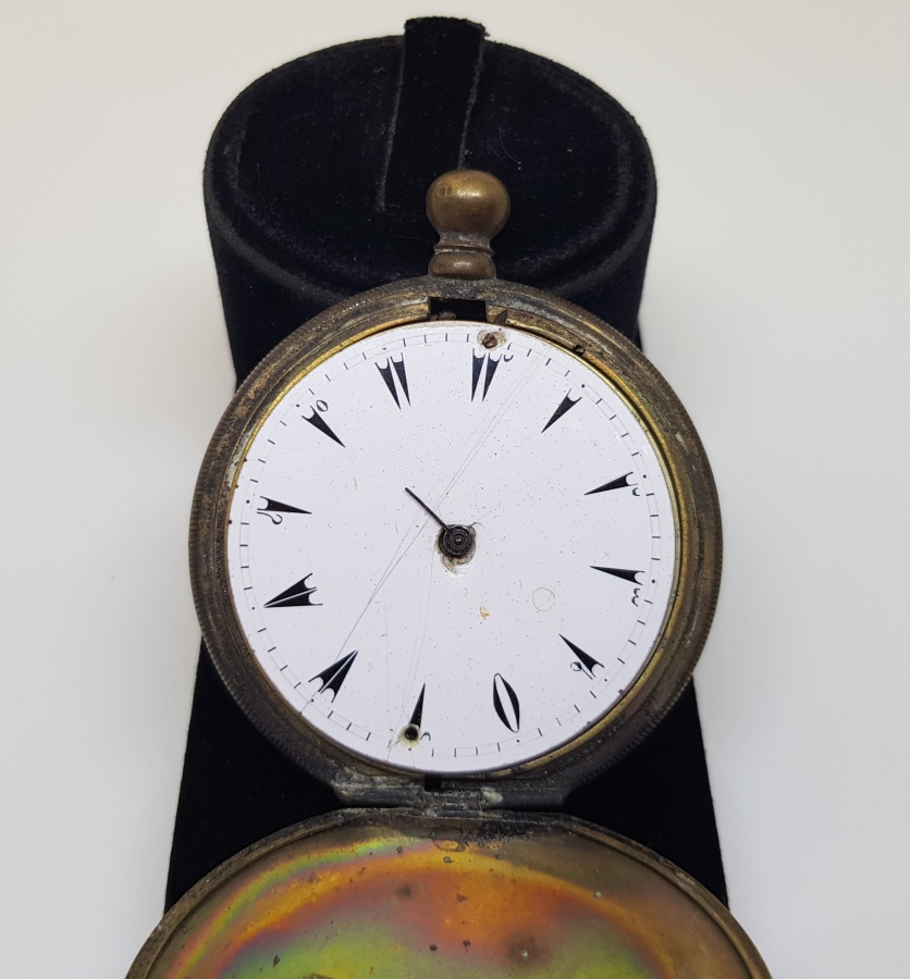 OSMANLI DÖNEMİ DEVLET ARMALI CEP SAATİ KASASI VE MEKANİZMASI