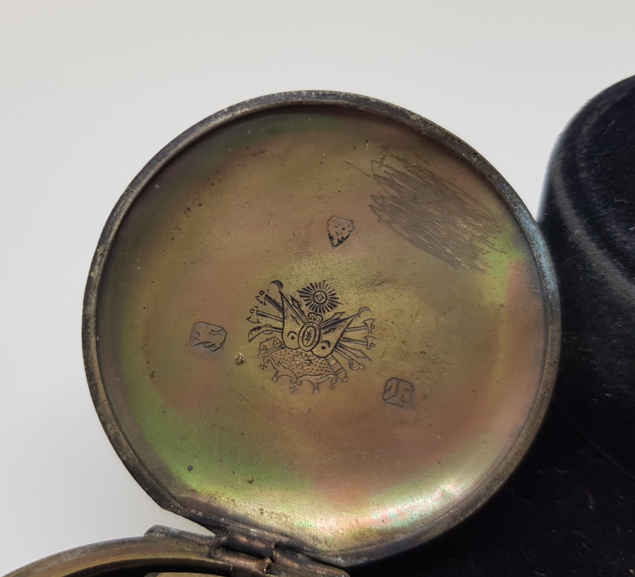 OSMANLI DÖNEMİ DEVLET ARMALI CEP SAATİ KASASI VE MEKANİZMASI