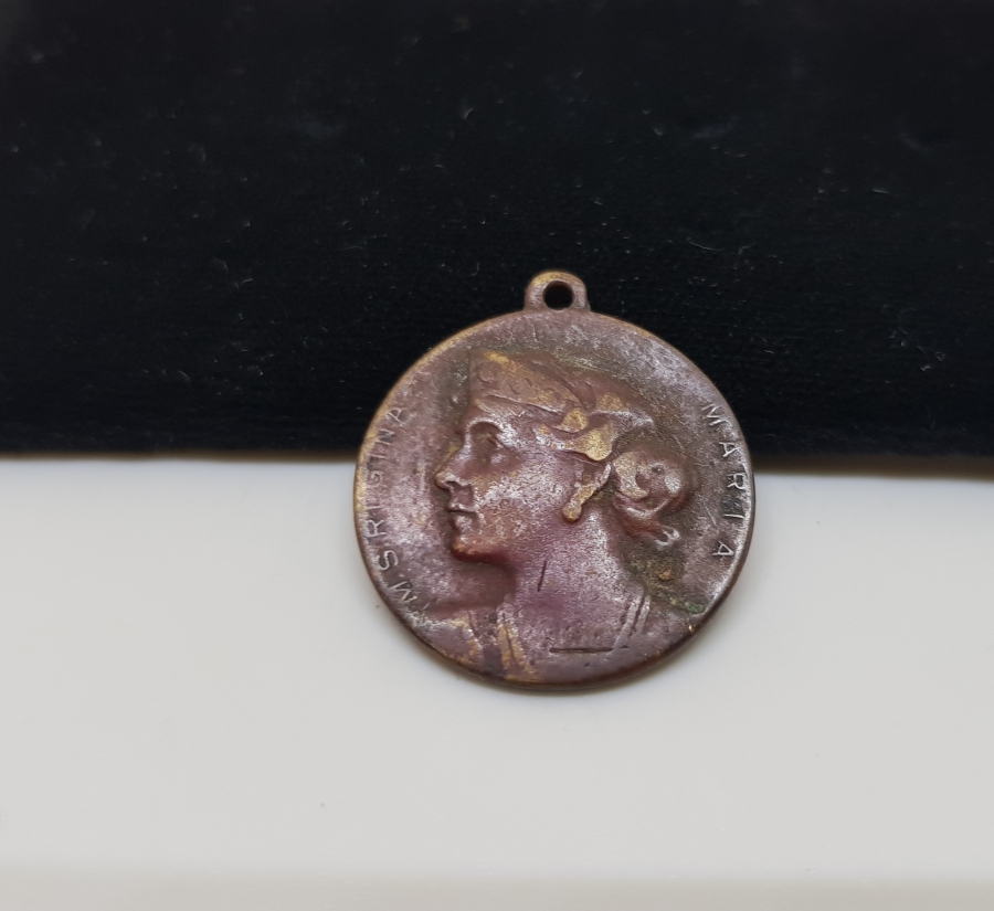 1. DÜNYA SAVAŞI DÖNEMİ ROMANYA KRALİÇESİ MARIA RESİMLİ NADİR MADALYON