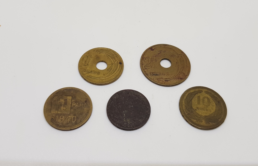 1940-1950LERDEN DELİKLİ KURUŞ PARA LOTU