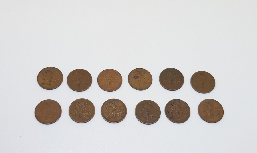 1960-1972 TARİHLERİ ARASI 5 KURUŞ SETİ