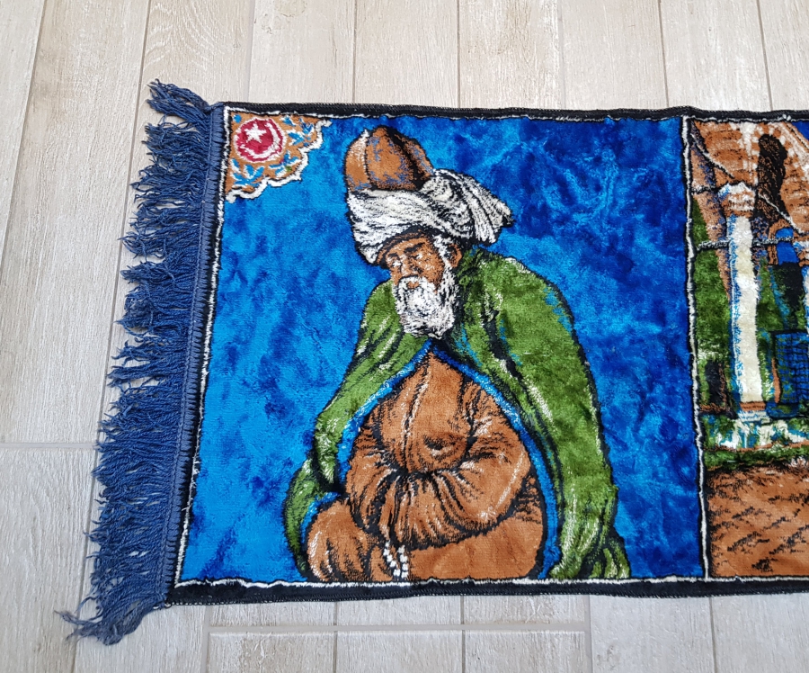MEVLANA RESİMLİ DUVAR HALISI