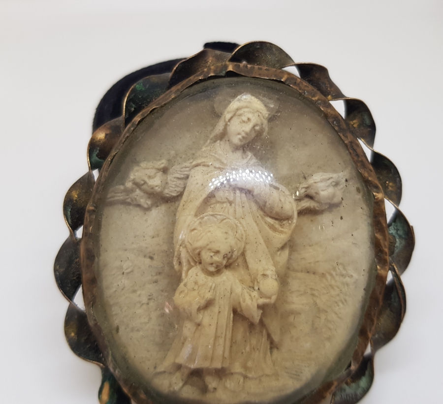 1850LERDEN ÇOK NADİR HZ İSA VE MERYEM GÖRSELLİ İKONA