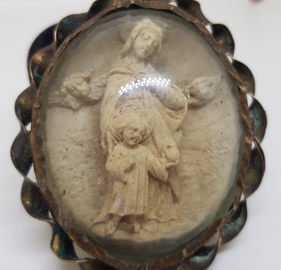 1850LERDEN ÇOK NADİR HZ İSA VE MERYEM GÖRSELLİ İKONA