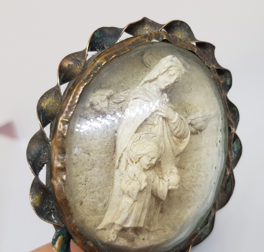 1850LERDEN ÇOK NADİR HZ İSA VE MERYEM GÖRSELLİ İKONA