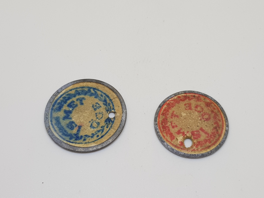 İSMET ÖGE YAZILI BİR ÇİFT ZEYTİN TOPLAMA JETONU