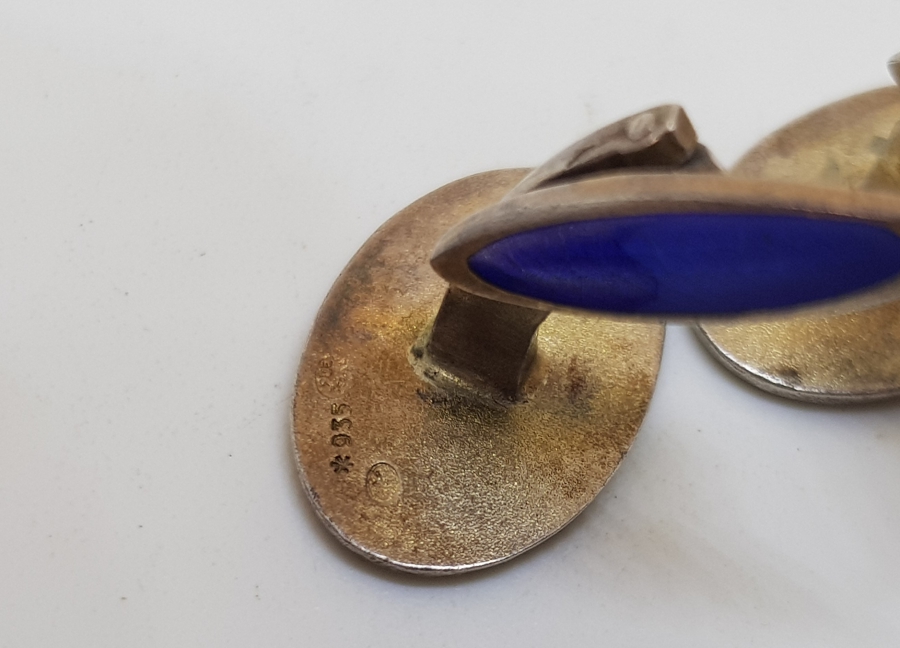 ANTİKA MİNELİ GÜMÜŞ KOL DÜĞMELERİ