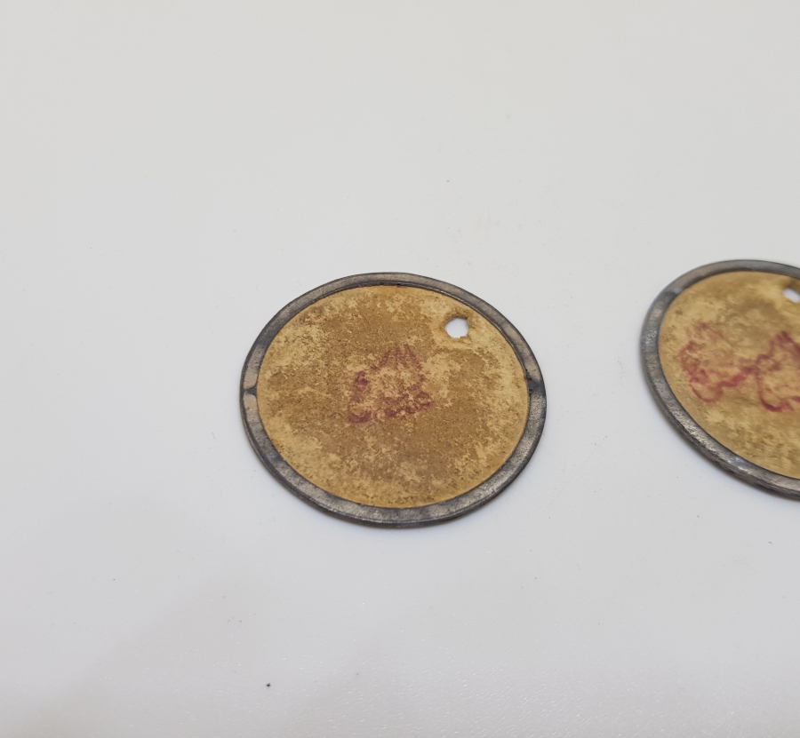 OSMANLICA ABDÜLHALİM YAZILI İKİ ADET NADİR ZEYTİN JETONU