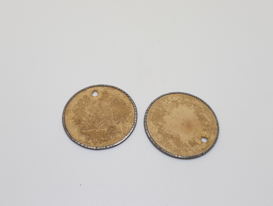 OSMANLICA ABDÜLHALİM YAZILI İKİ ADET NADİR ZEYTİN JETONU