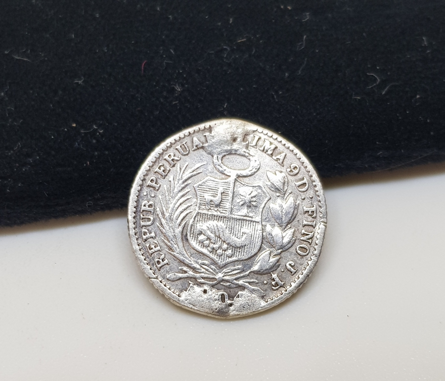 1904 PERU YARIM DİNERO GÜMÜŞ PARA