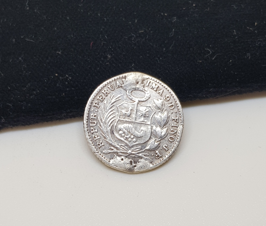 1904 PERU YARIM DİNERO GÜMÜŞ PARA