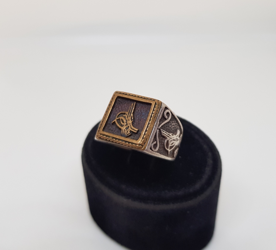 OSMANLI DEVLET ARMALI VE TUĞRALI GÜMÜŞ YÜZÜK