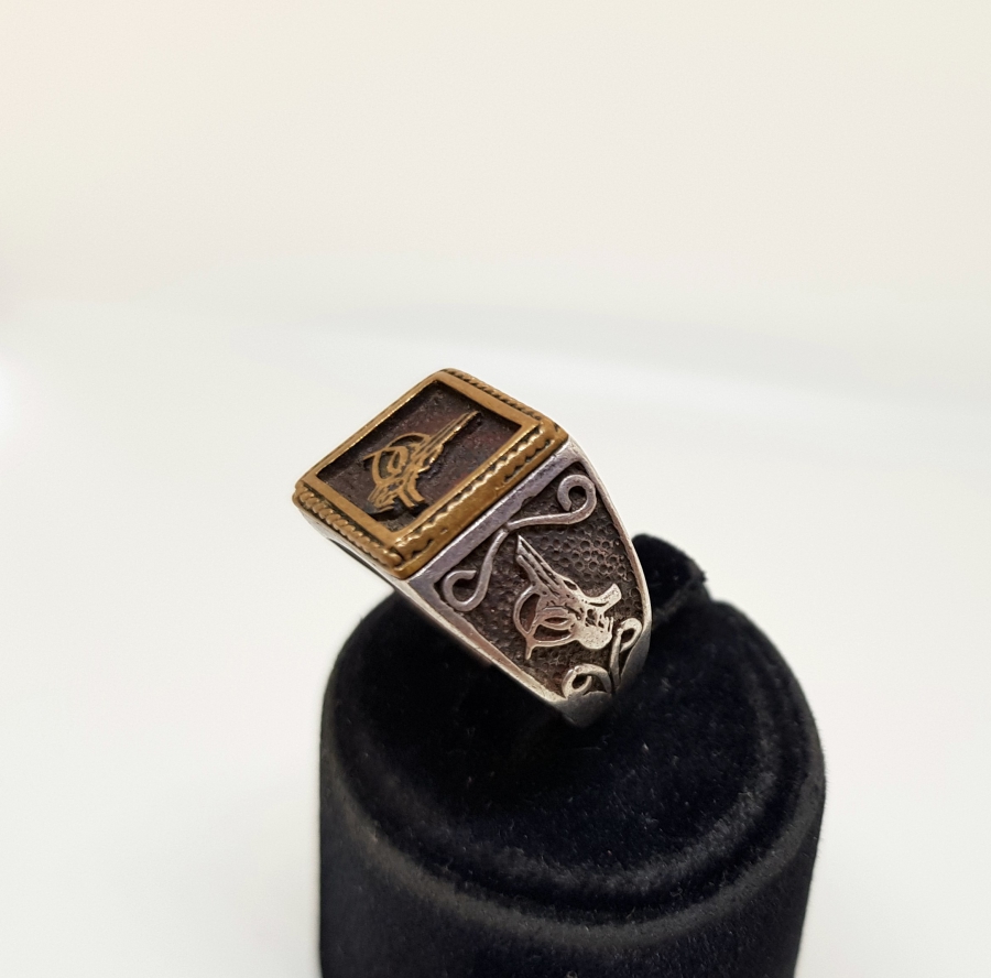 OSMANLI DEVLET ARMALI VE TUĞRALI GÜMÜŞ YÜZÜK