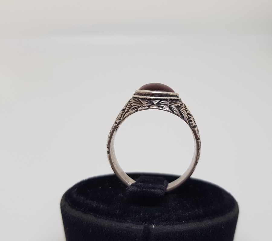 KEHRİBAR TAŞLI GÜMÜŞ YÜZÜK