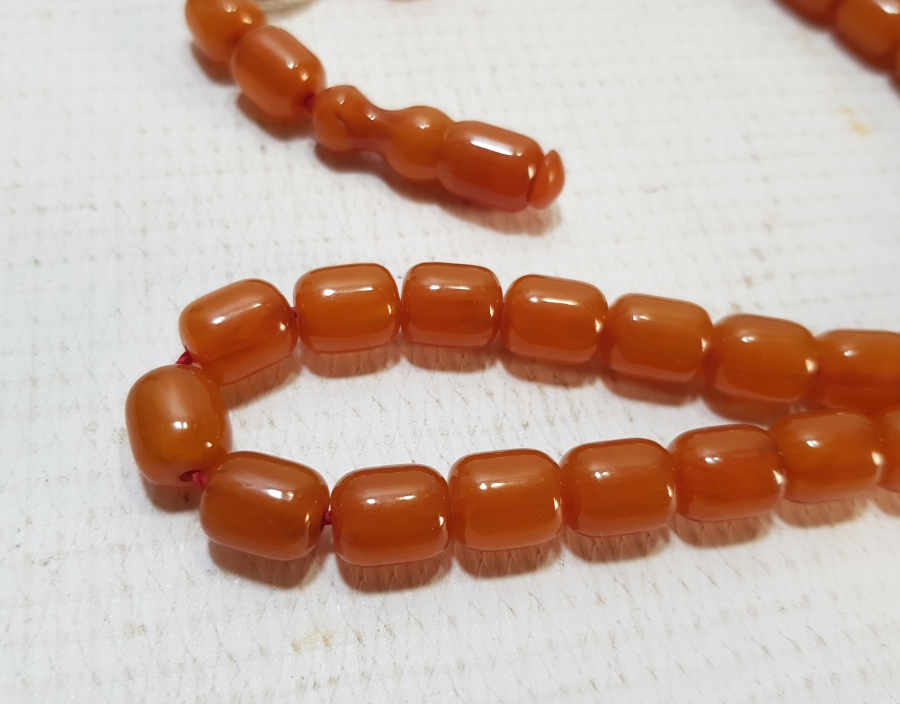 ŞÜKRÜ BABA İMZALI SIKMA KEHRİBAR TESPİH