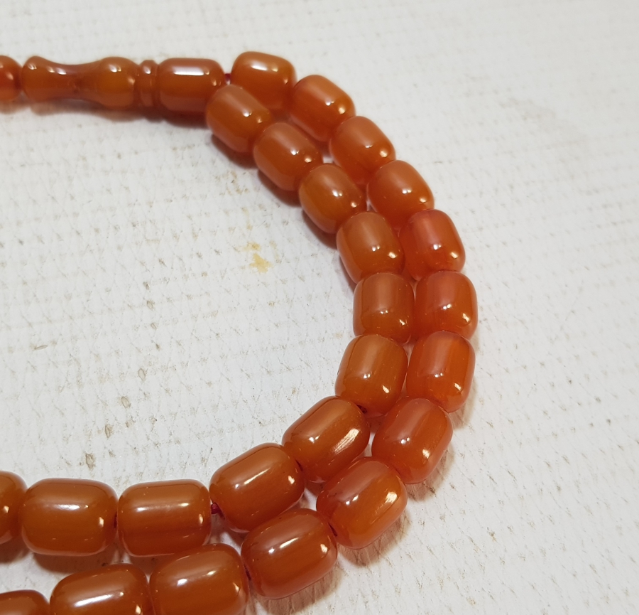 ŞÜKRÜ BABA İMZALI SIKMA KEHRİBAR TESPİH