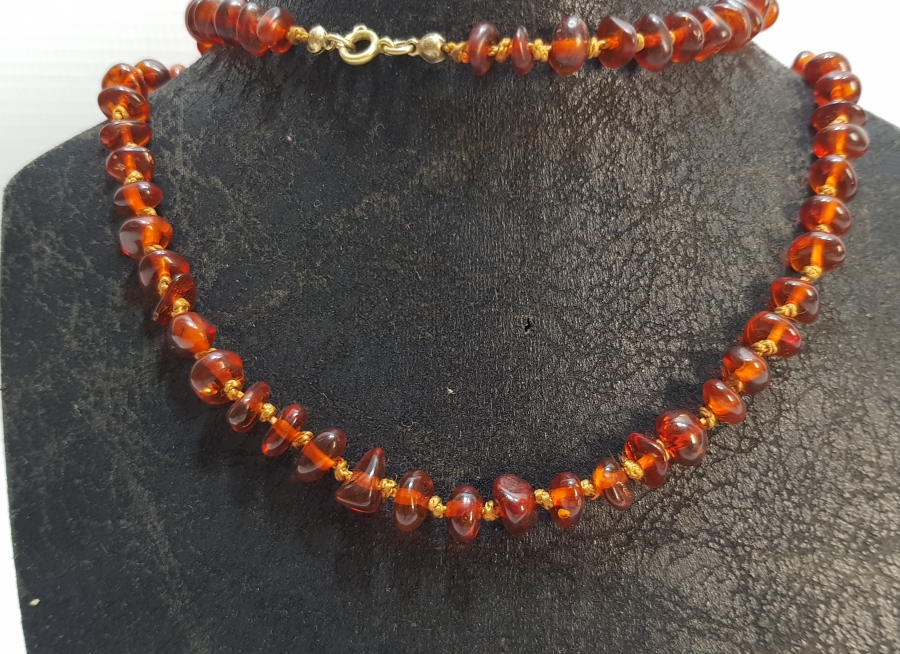 ANTİKA DAMLA KEHRİBAR GERDANLIK