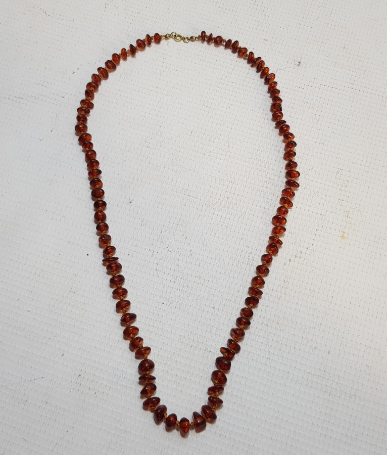 ANTİKA DAMLA KEHRİBAR GERDANLIK