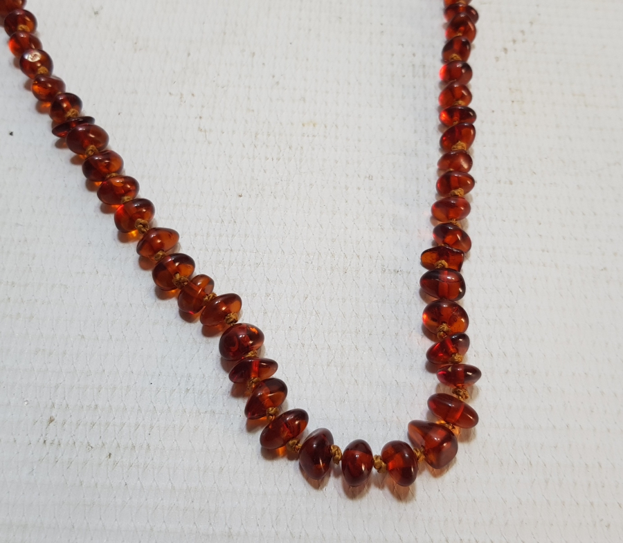 ANTİKA DAMLA KEHRİBAR GERDANLIK