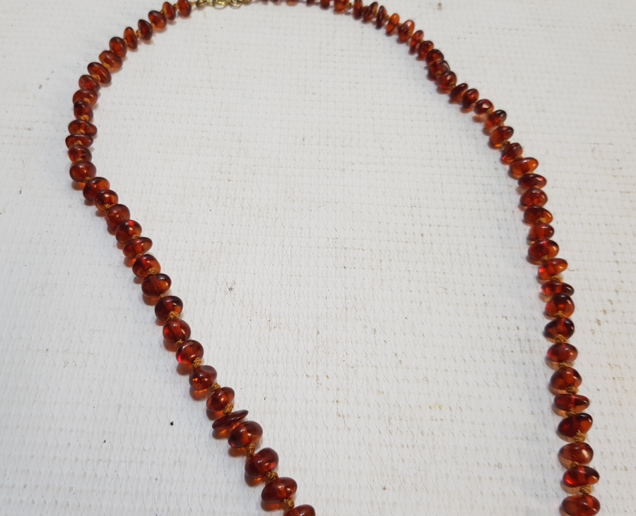 ANTİKA DAMLA KEHRİBAR GERDANLIK