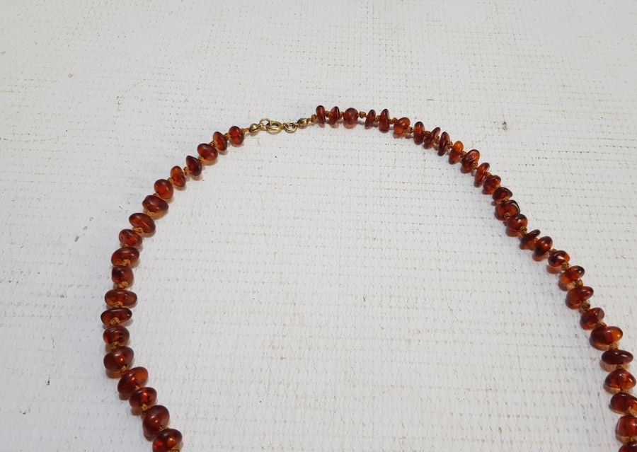 ANTİKA DAMLA KEHRİBAR GERDANLIK