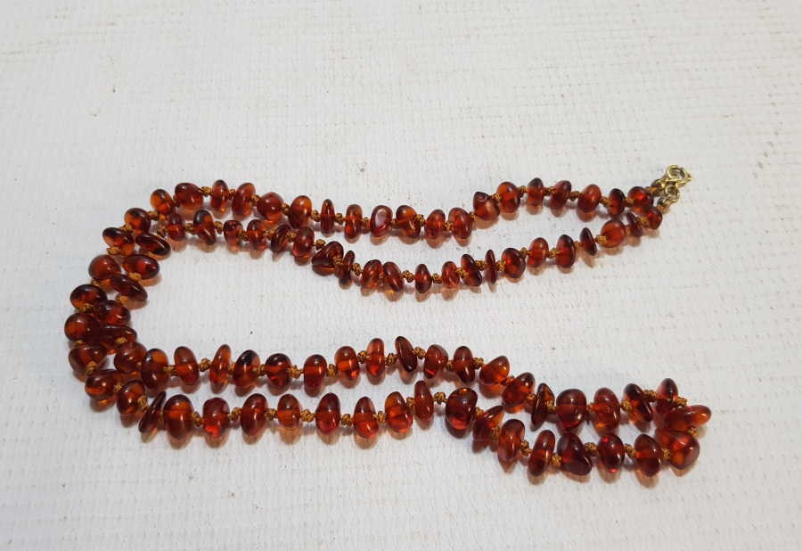 ANTİKA DAMLA KEHRİBAR GERDANLIK