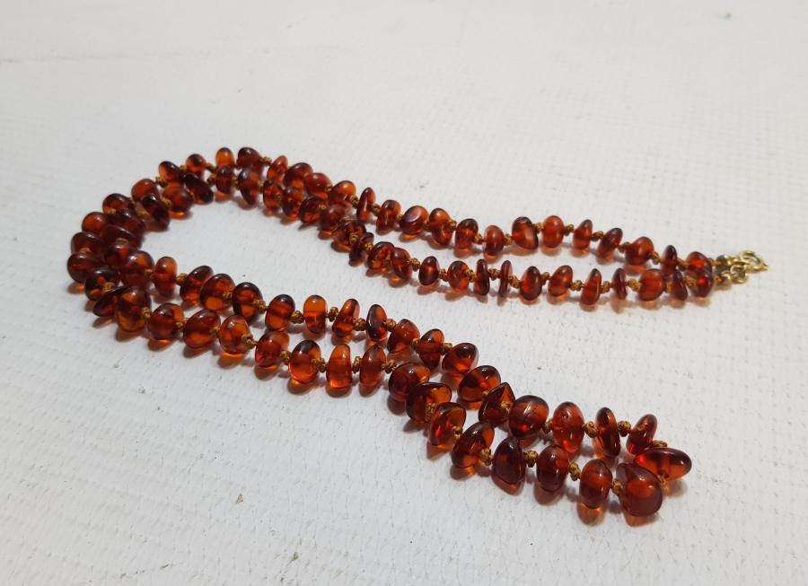 ANTİKA DAMLA KEHRİBAR GERDANLIK