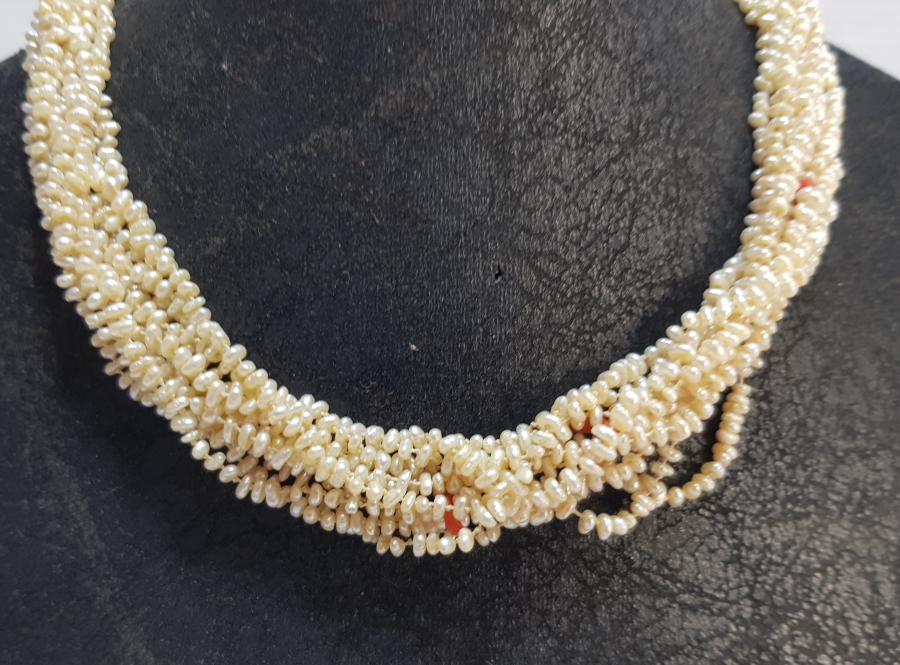 OSMANLI DÖNEMİ MERCANLI KUM İNCİ GERDANLIK