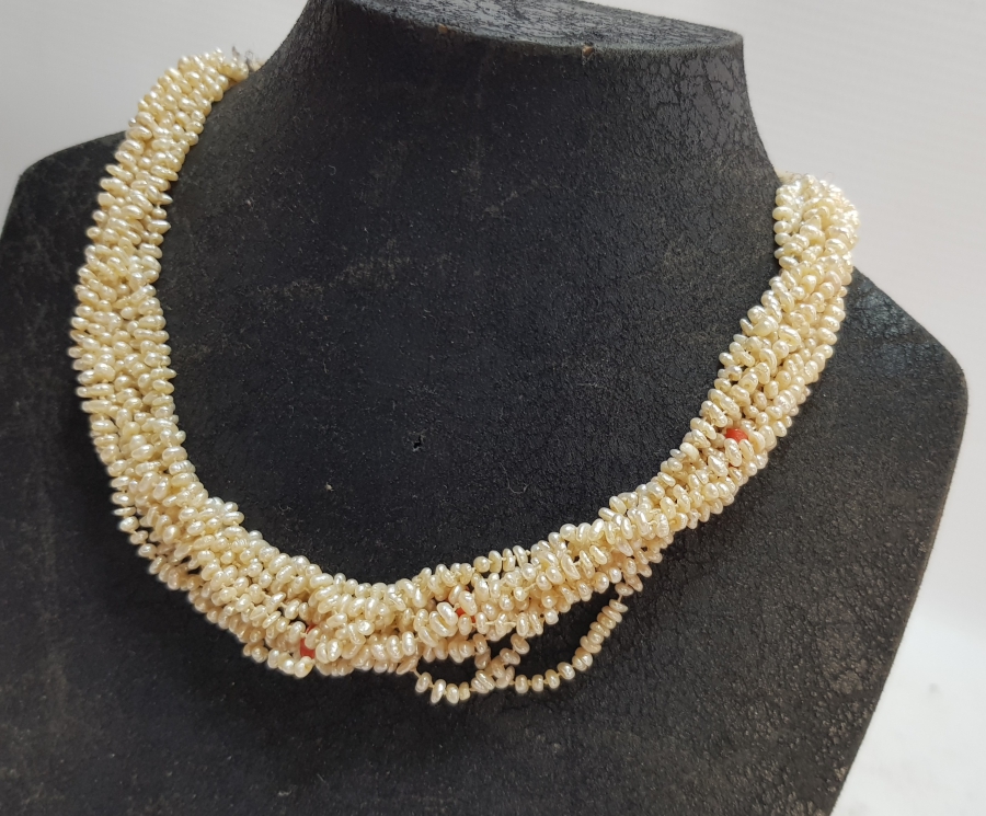 OSMANLI DÖNEMİ MERCANLI KUM İNCİ GERDANLIK