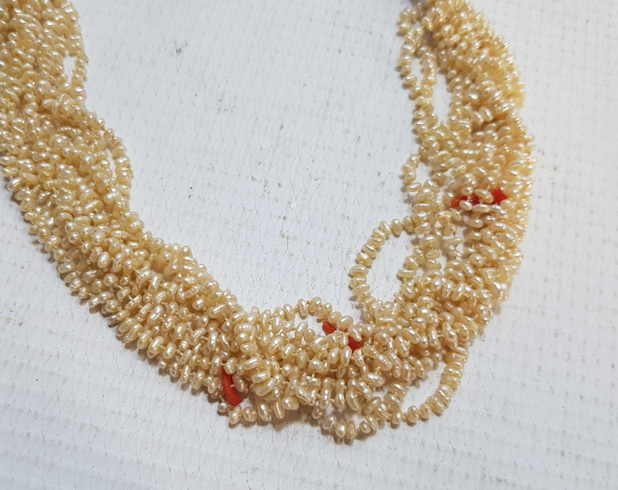 OSMANLI DÖNEMİ MERCANLI KUM İNCİ GERDANLIK