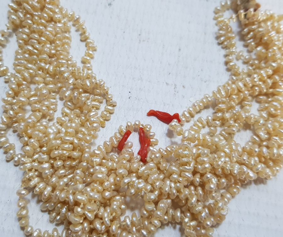 OSMANLI DÖNEMİ MERCANLI KUM İNCİ GERDANLIK