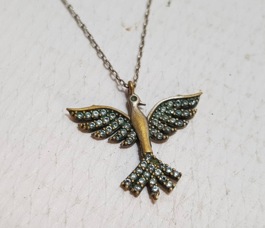 ANKA KUŞU TEMALI GÜMÜŞ KOLYE