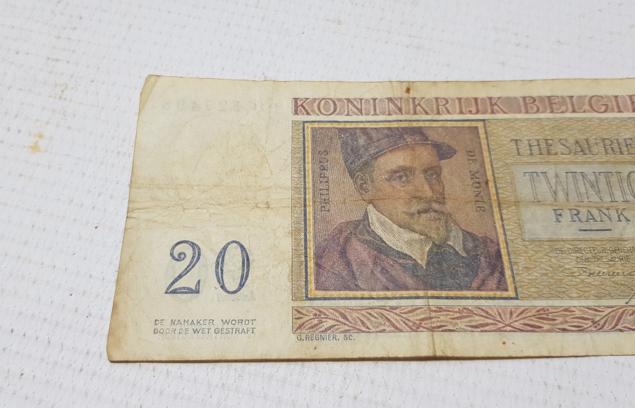 1956 BELÇİKA 20 FRANK
