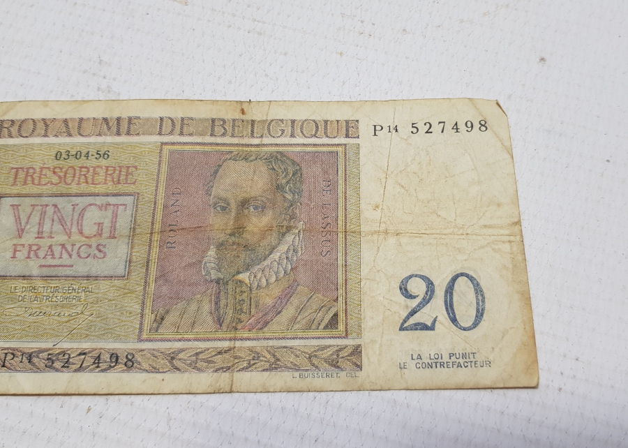 1956 BELÇİKA 20 FRANK