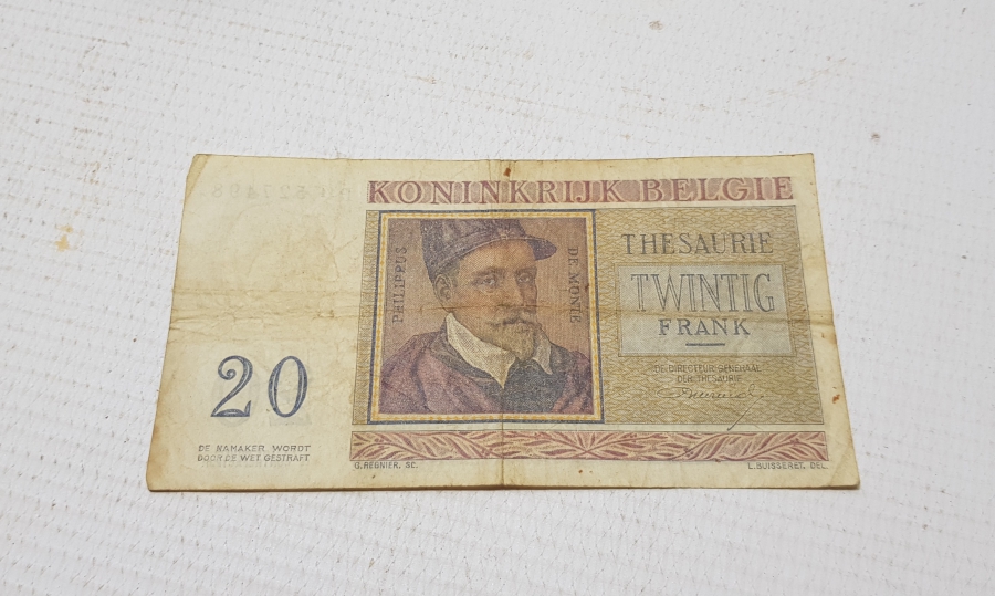 1956 BELÇİKA 20 FRANK