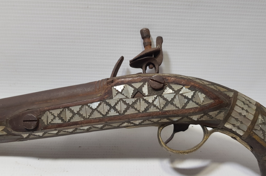 OSMANLI DÖNEMİ SEDEF ÇAKMA PİŞTOV