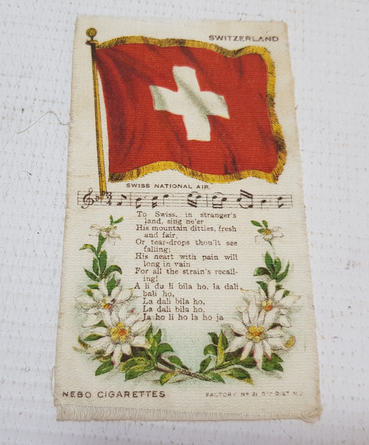 1. DÜNYA SAVAŞI İSVİÇRE İPEK BAYRAK