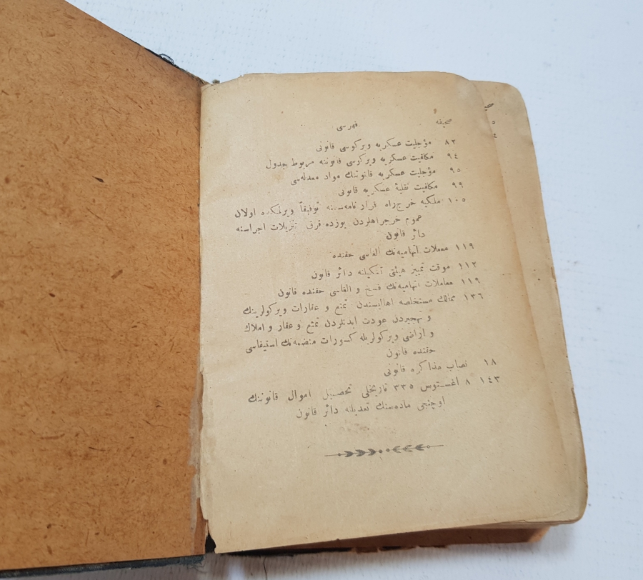 TC İLK DÖNEM OSMANLICA MİSAKI MİLLİ - HIYANETİ VATANİYE VB. KANUNLAR KİTABI